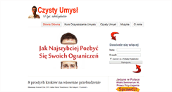 Desktop Screenshot of blog.czystyumysl.com
